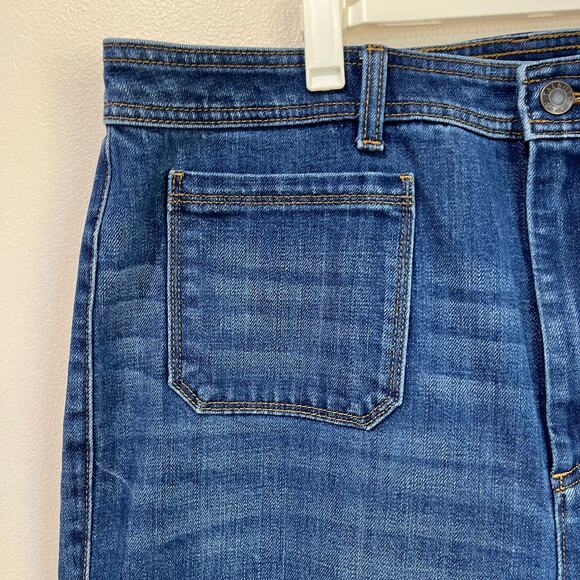 Talbots Flawless High Waist Wide Crop Jeans Size 12 Blue Denim Classic - Picture 3 of 9